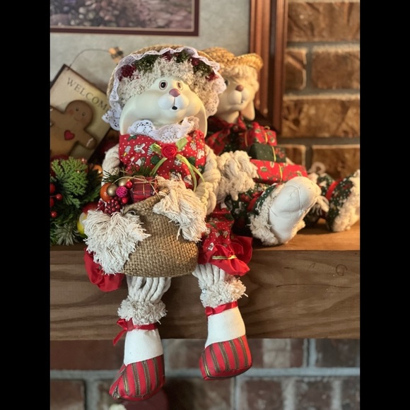 Rare Vintage Porcelain Christmas Sitting  Collectibles - Picture 6 of 7